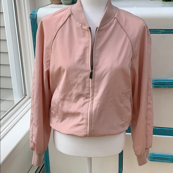 Vintage 80s Pink Bomber Jacket 💕 Light Pink Jacket - Picture 7 of 8
